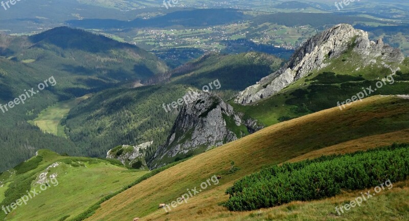 Tatry Mountains Trail In The Red Peaks Of Landscape The High Tatras