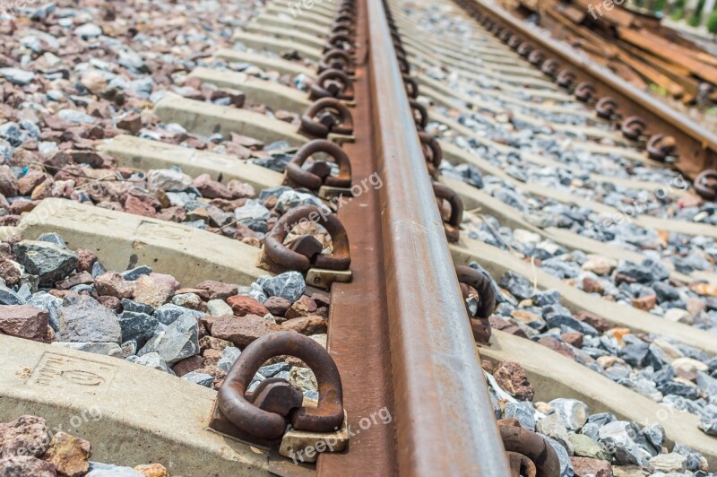 Railroad Tracks Train Railway Rail