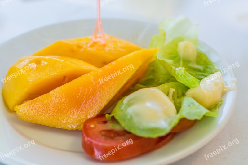 Mango Fruit Background Food Yellow