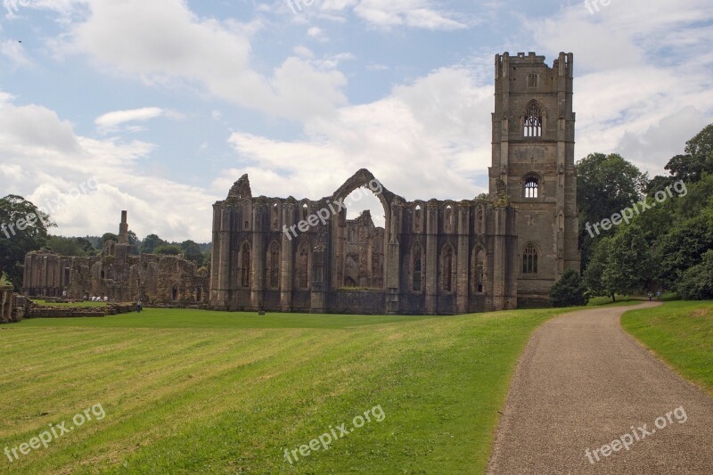 Fountains Abbey Cistercian Monastery Ruin National Treust Yorkshire