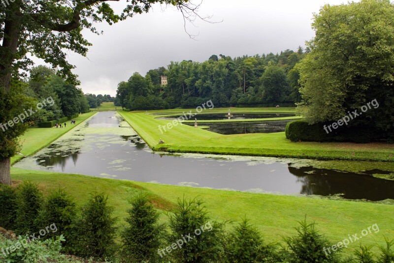 Fountains Abbey Water Gardens National Treust Yorkshire England