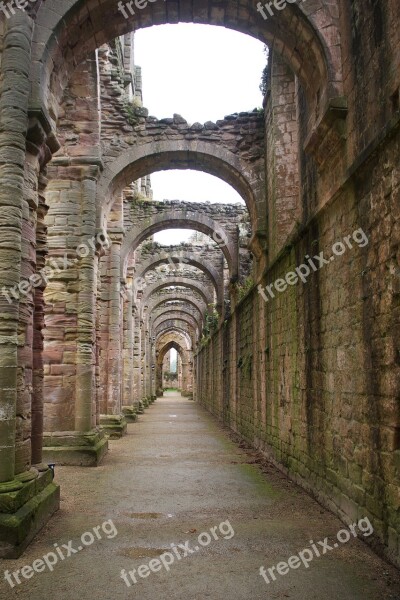 Fountains Abbey Cistercian Monastery Ruin National Treust Yorkshire