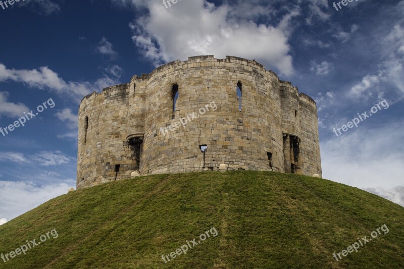 Clifford's Tower York Castle Defensive Tower Donjon Ruin