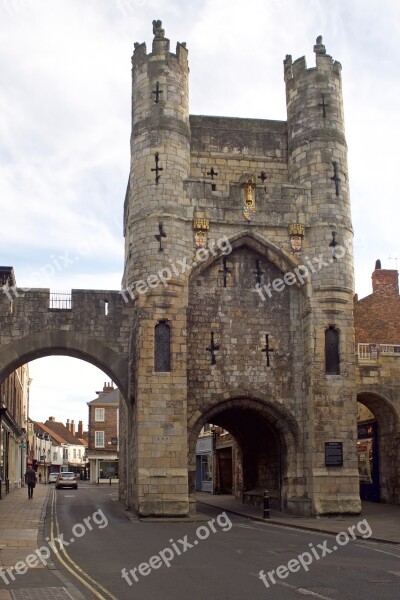 City Gate Monk Bar Gatehouse City Wall York