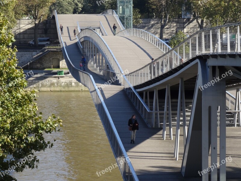 Paris Seine Bridge Perspective Architecture