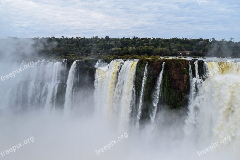 Falls Landscape Water Nature Iguazu