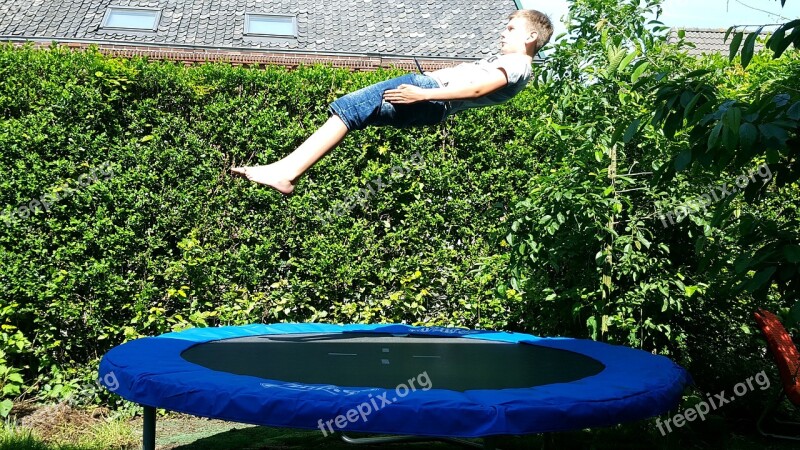 Jump Trampoline Play Fun Outdoor