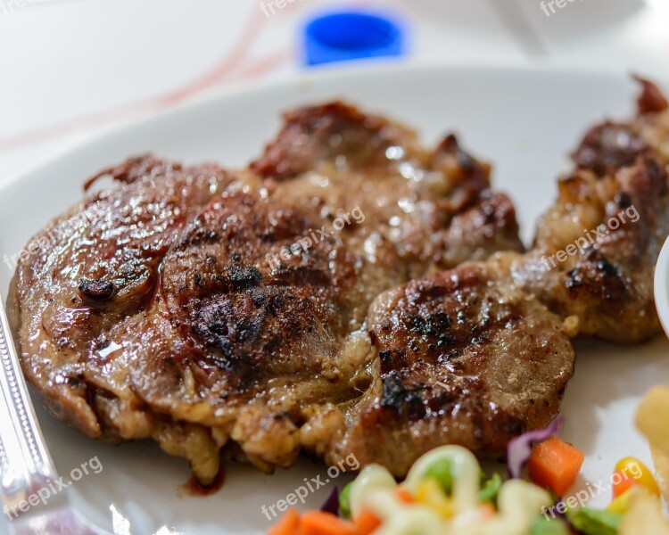 Steak Beef Plate Grilled Meat