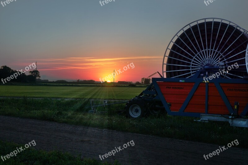 Sunrise Agricultural Farmer Field Grass