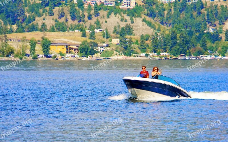 Summer Boating Okanagan Summer Vacation Water