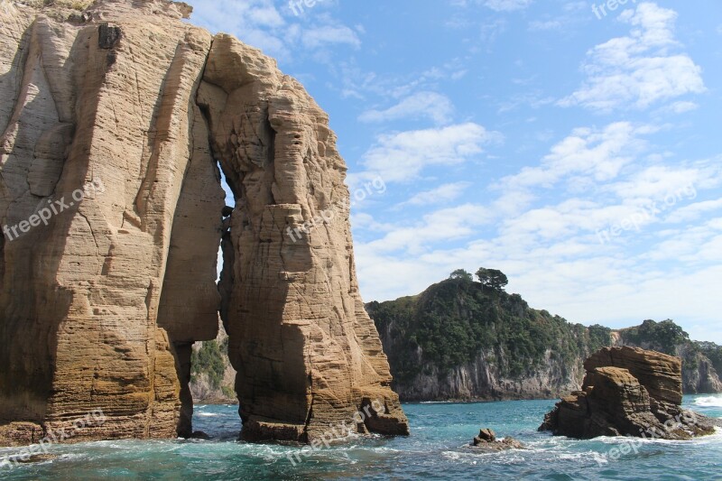 Sea New Zealand Wave Coast Nature