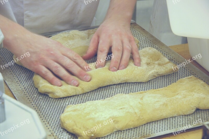 Ciabatta Bread Baked Baker Food