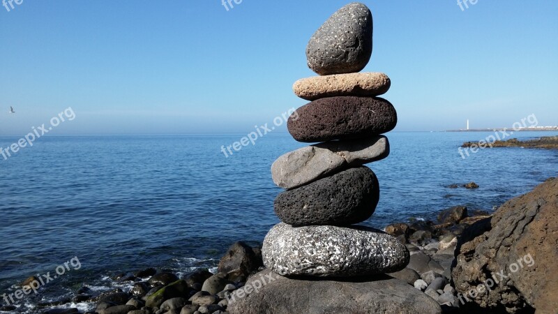 Zen Stacking Stones Balance Cairns Free Photos