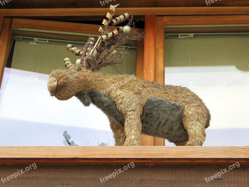 Megève Haute-savoie Decoration Doll Reindeer