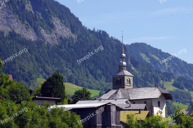 Savoie Alps Saint-nicolas-la-chapel Church Village