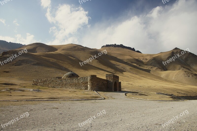 Kyrgyzstan Tash Rabat Places Of Interest Caravanserai Free Photos