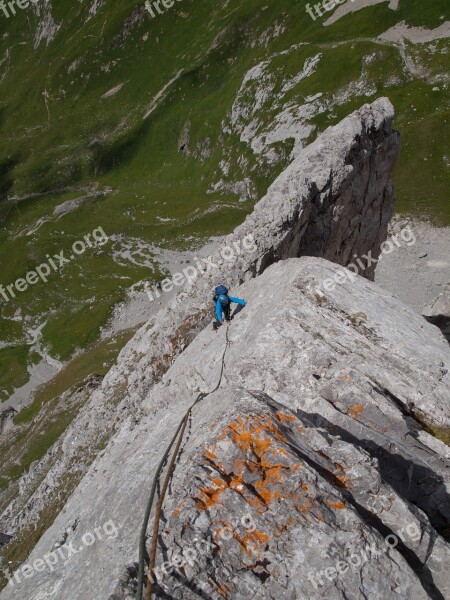 Climb Rock Mountains Alpine Roggalspitze