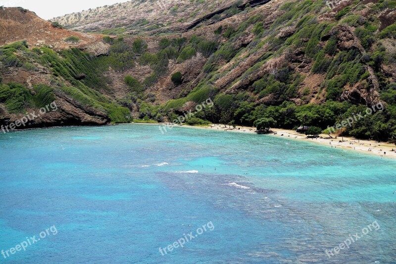 Oahu Hawaii Hanuamua Bay Honolulu Summer