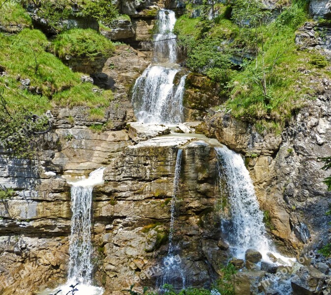 Waterfall Garmisch Rock Free Photos