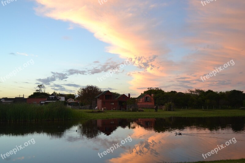 Sunset Uruguay Landscape Holiday Calm