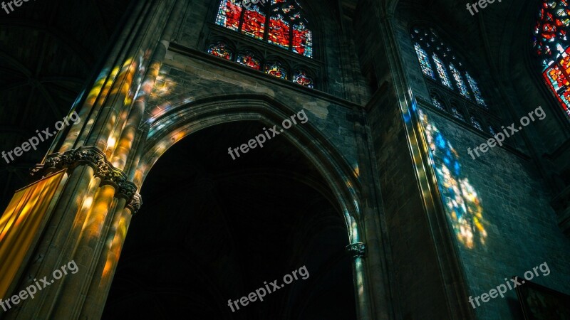 Cathedral Cristalera Colors Light Stained Glass Window