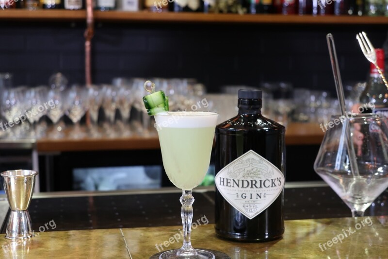 Gin Cucumber Cocktail Drink Alcohol