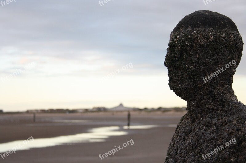 Crosby Beach Liverpool Merseyside Sea