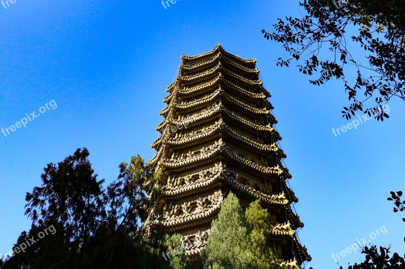 Boya Tower Beijing University Ancient Architecture Tower Free Photos