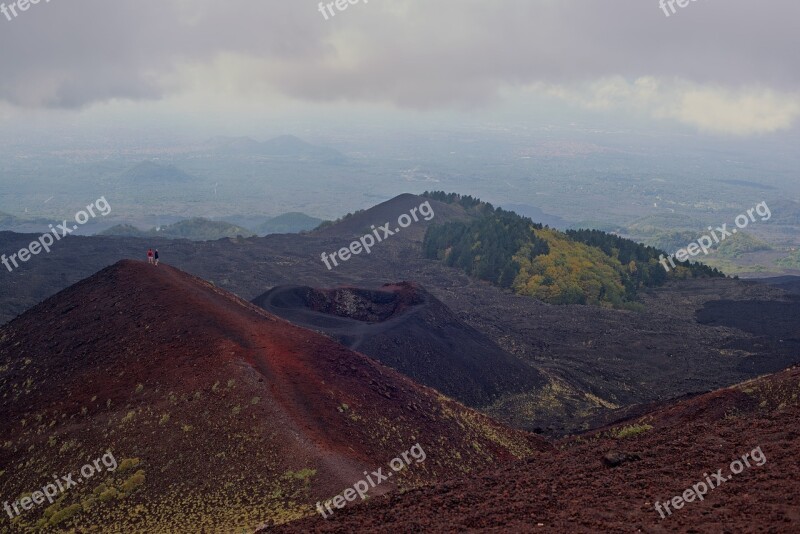 Volcano Etna Lava Sicily Italy