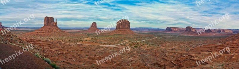 Monument Valley Utah Arizona Usa Landscape