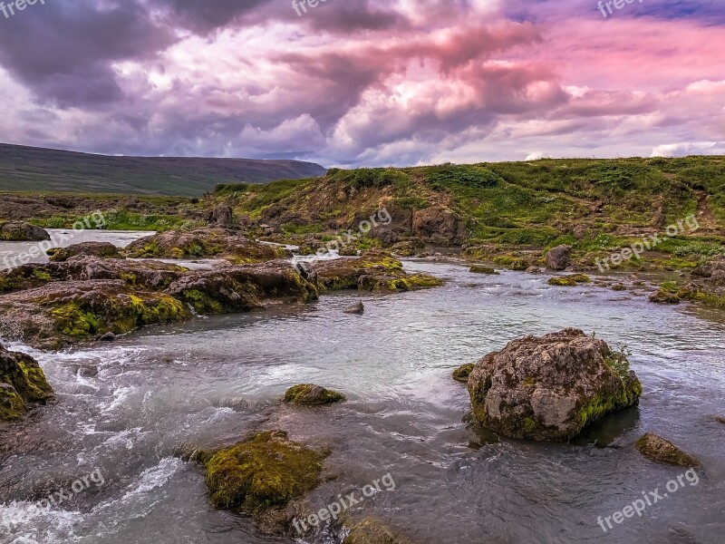 Iceland Colors Figure Water Landscape