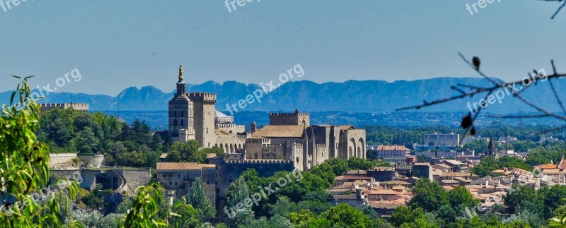 City Palace Avignon Historical Panorama