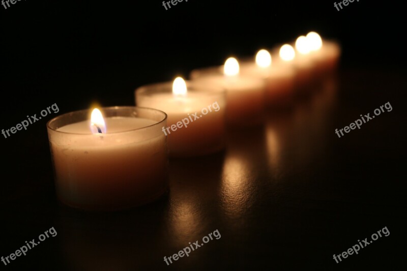 Candle Candlelight Romantic Night Flames