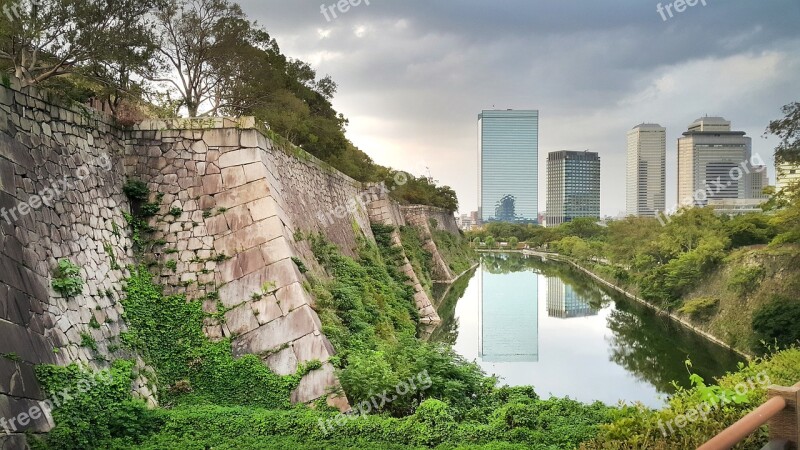 Japan Osaka Castle Tourist Destination Free Photos