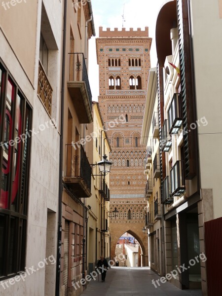 Spain Teruel Mudéjar Salvador Tower 14th Century Moors