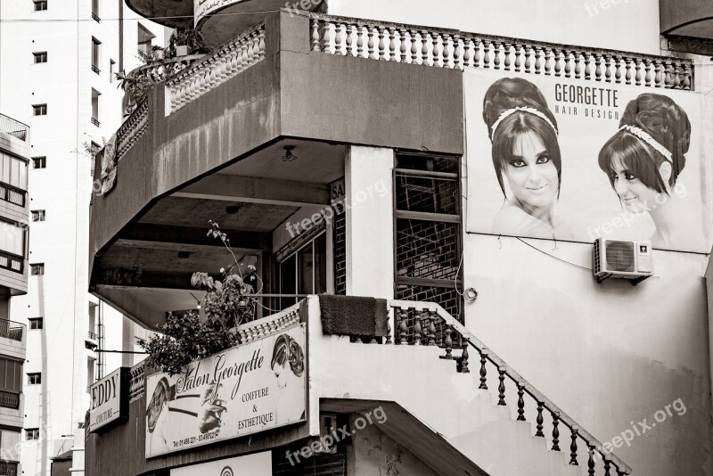 Hairdresser Outdoor Old Poster Woman