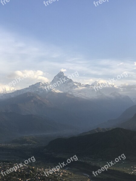 Annapurna Nepal Himalayas Mountain Rock