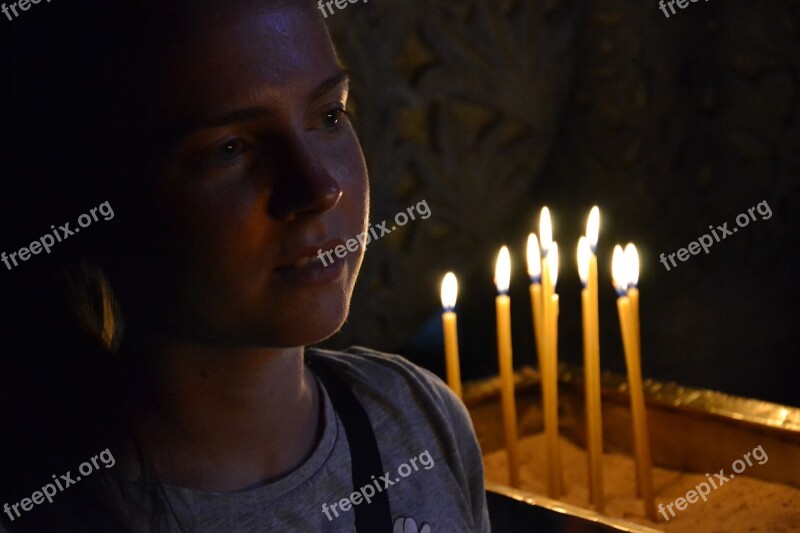 Holy Sepulchre Church Israel Candles Christian Free Photos