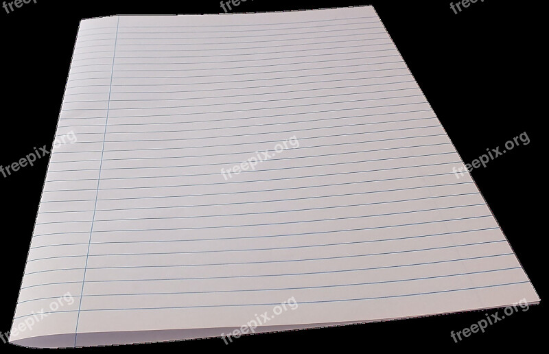 Leaf Notebook White Paper Empty