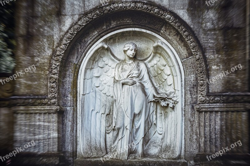 Angel Sculpture Statue Figure Cemetery