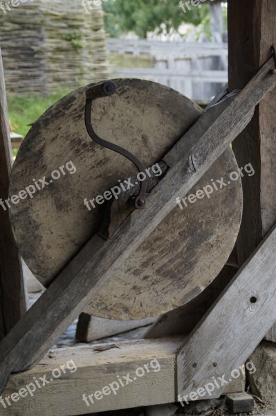 Grinding Stone Old Grindstone Historically Craft Craftsmen