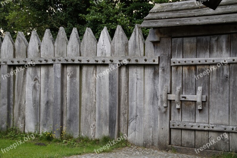 Fence Palisade Door Goal Closed