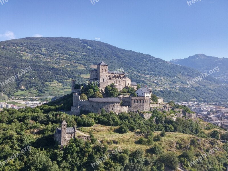 Castle Sion Switzerland Europe Free Photos