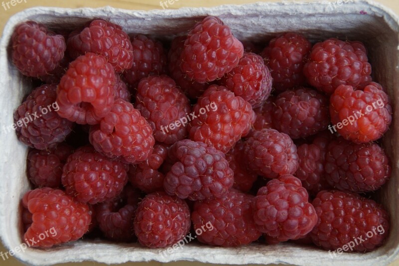 Raspberries Shell Shopping Purchasing Berries