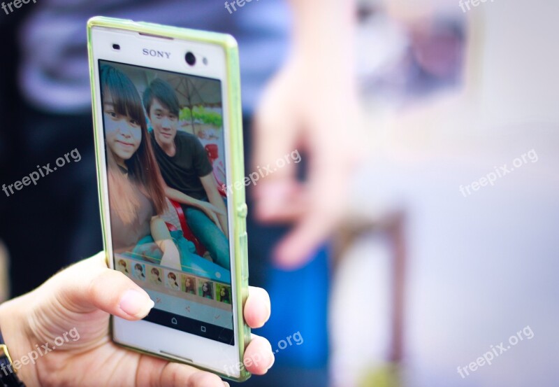 Selfie Teen Asia People Smartphone