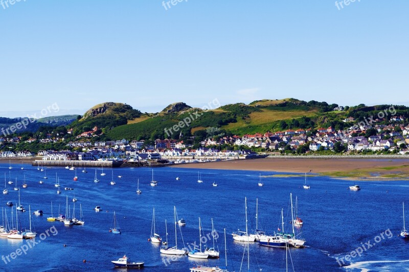 Wales Boats Harbour Water Clear Sky