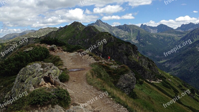 Tatry Mountains Trail The High Tatras Landscape