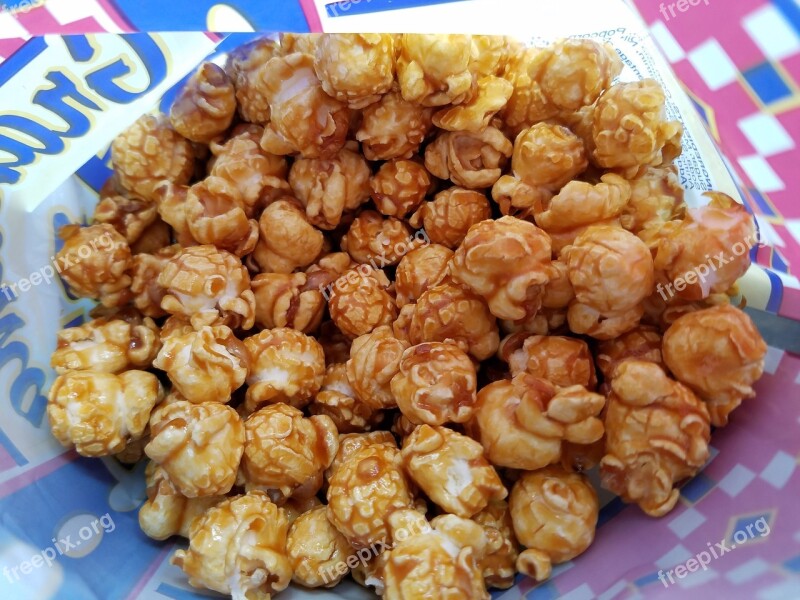 Popcorn Caramel Corn Snack Food Treat