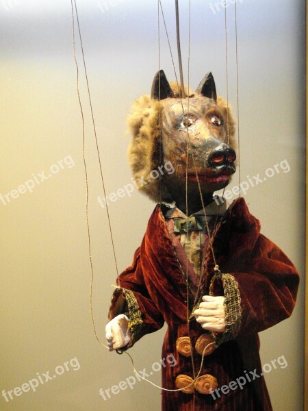 Marionette Wolf Carton Theatre Free Photos