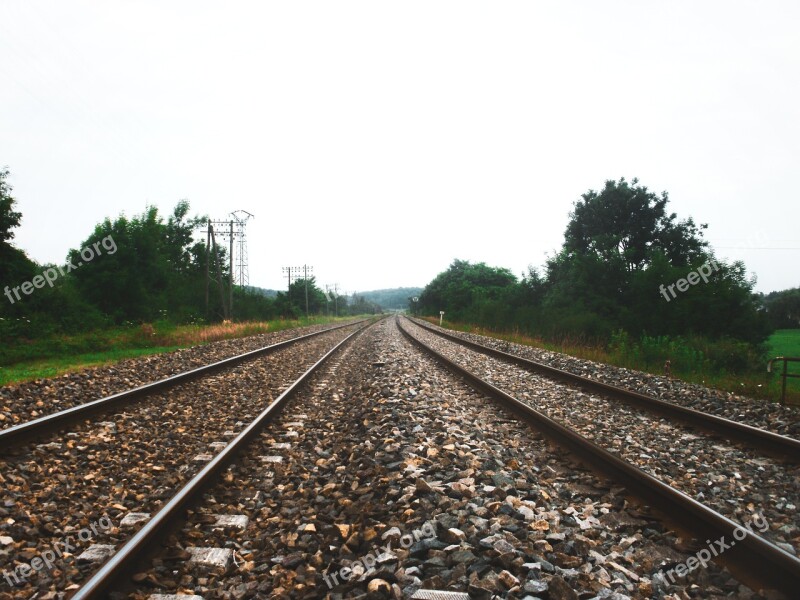 Rails Path Railway Track Train